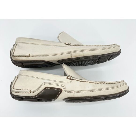 Rockport Driving Loafers Ivory Leather‎ Washable Mens Size 10M APM7457W - Picture 5 of 8